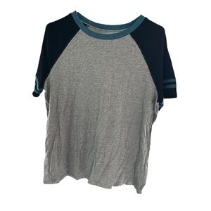 🆕Torrid Gray and Teal Short Sleeve Tee